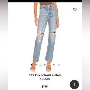 AGOLDE 90's Pinch Waist in “Rule” Wash